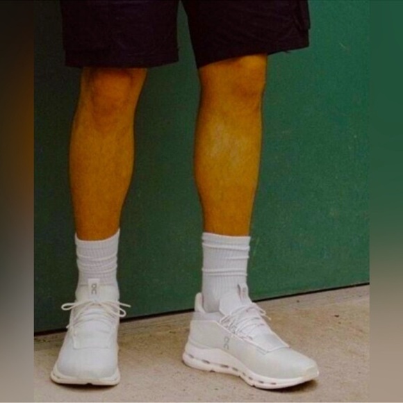 NWOB ON Cloudnova Shoes All White Undyed White Mens - Picture 4 of 11